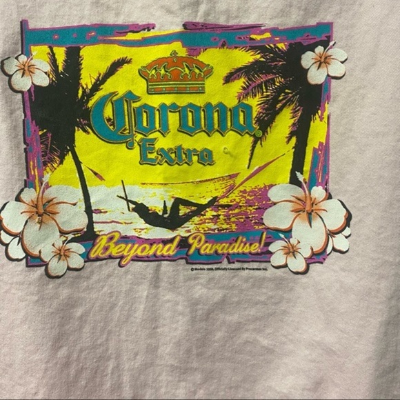 Corona 2006 Pink Cut off Sleeves‎ Button up Shirt Vest - Picture 7 of 8